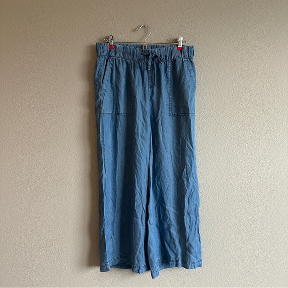 Thread & Supply Pants - NWT Thread & Supply Chambray Wide Leg Crop Pants Large